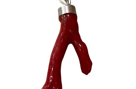 véritable branche de corail rouge pendentif