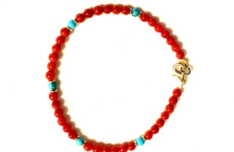 bracelet tethys corail et turquoise