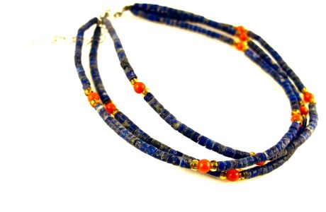 bracelet hapy lapis lazuli et corail