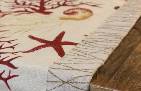 chemin de table corail et or