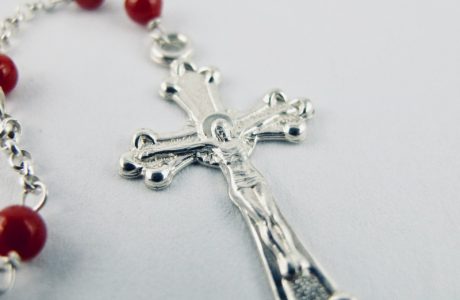 collier chapelet en corail rouge de Méditerranée et argent massif